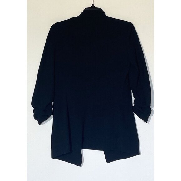 New Aritzia BABATON Black Mirror Crepe Open Front Power Blazer Jacket - Picture 7 of 10